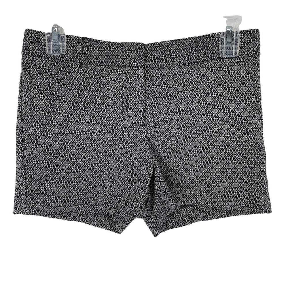 Dalia Collection Black & White Geometric Pattern Shorts - Sz 0